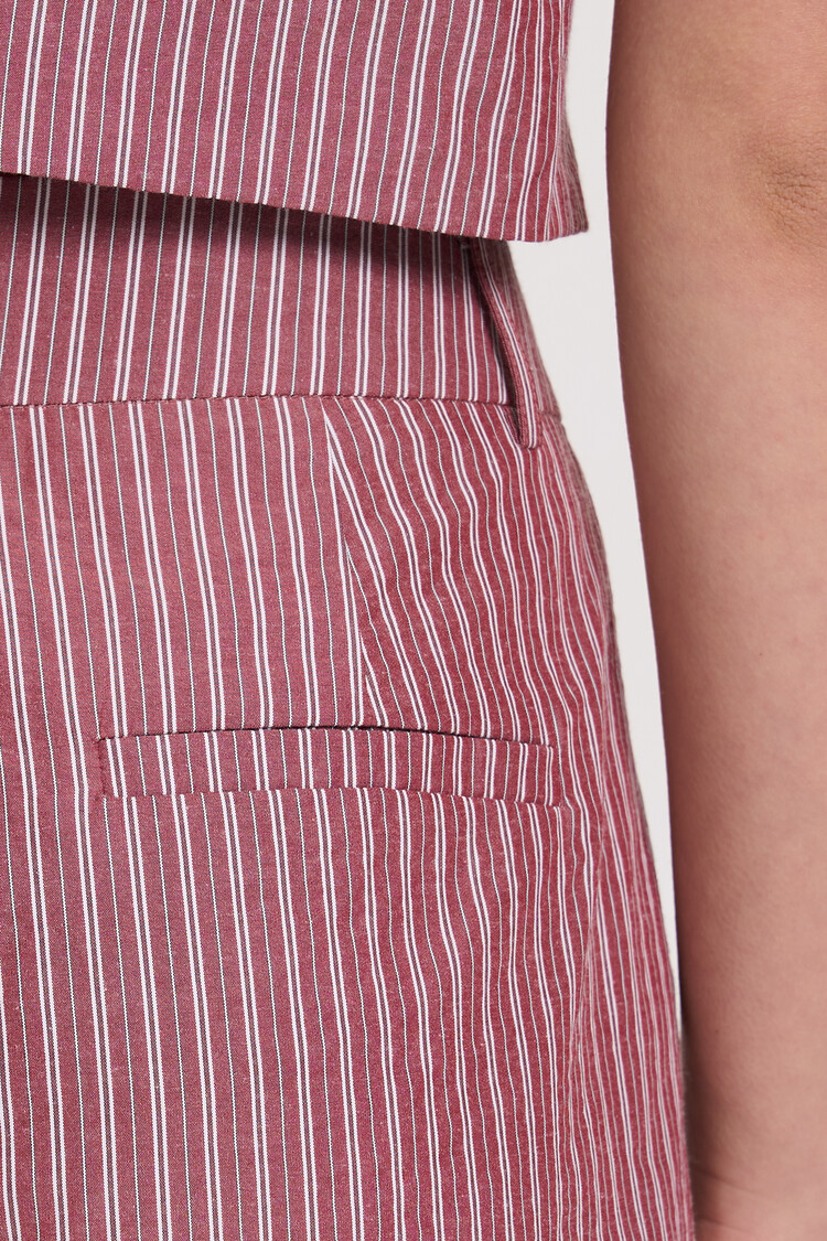 24 Colours Bordeaux Stripe Pants