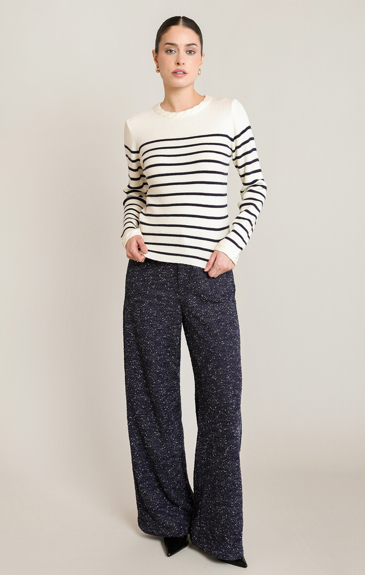 Black Tape Navy Stripe Top