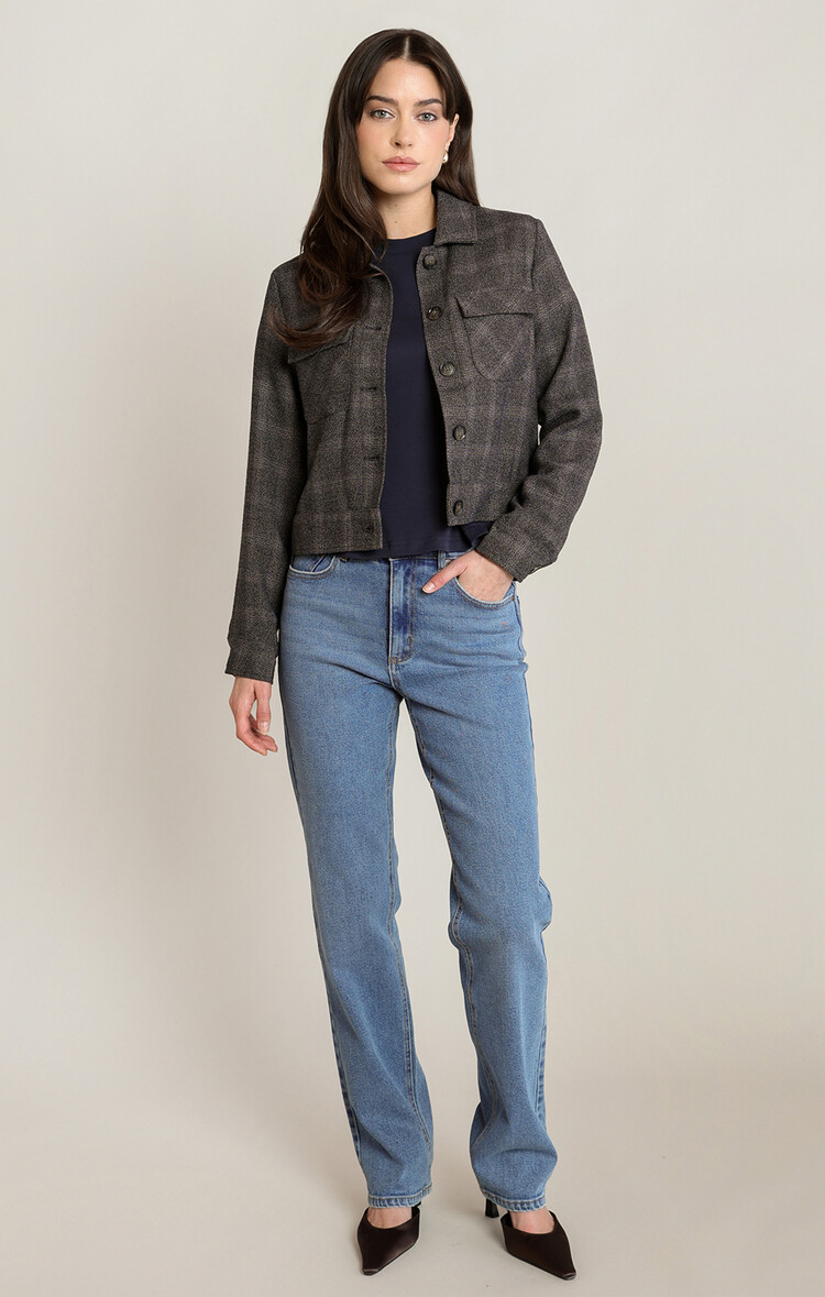 Dex Charcoal Plaid Jacket