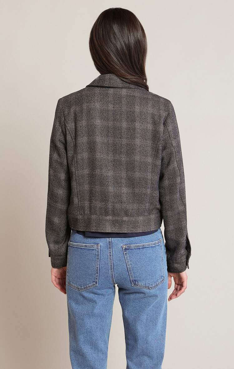 Dex Charcoal Plaid Jacket