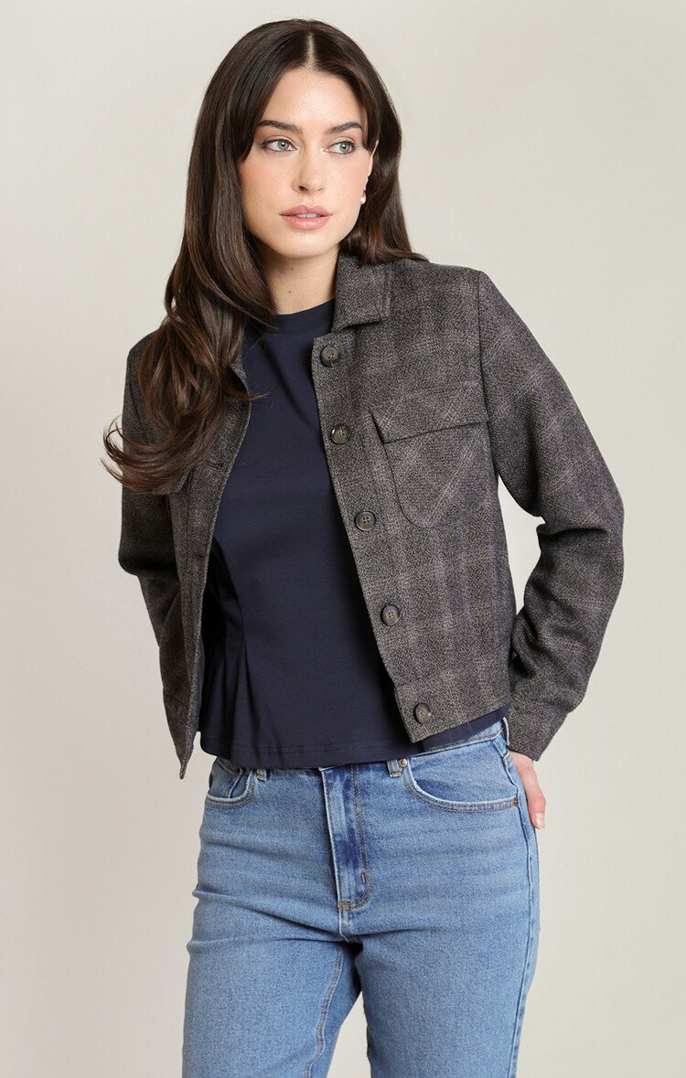 Dex Charcoal Plaid Jacket
