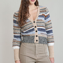 Dex Melange Stripe Cardi