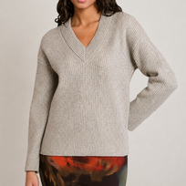 Dex Ribbed Vneck Sweater