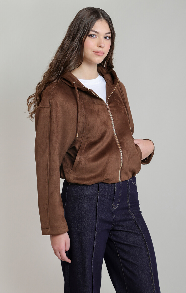 Dex Faux Suede Bomber