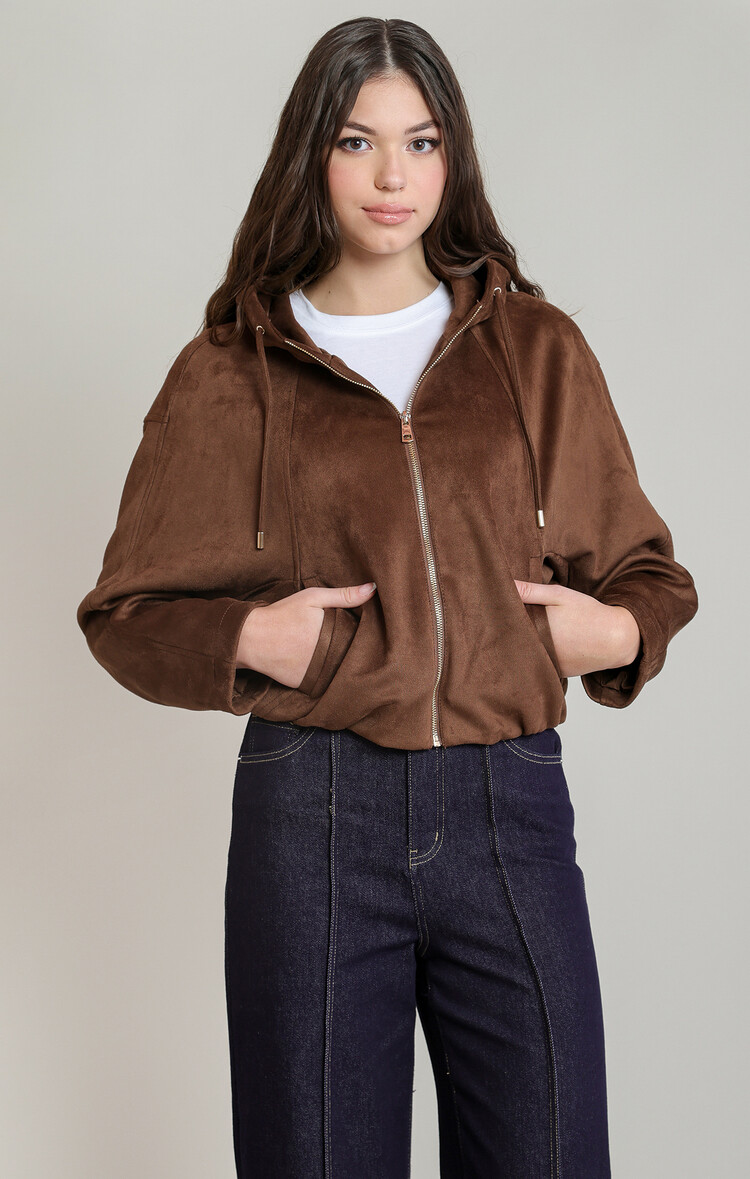 Dex Faux Suede Bomber