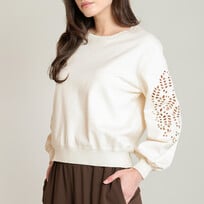 Dex Cutwork Sleeve Crew