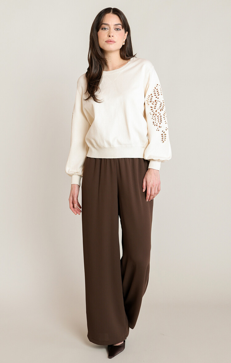 Dex Cutwork Sleeve Crew
