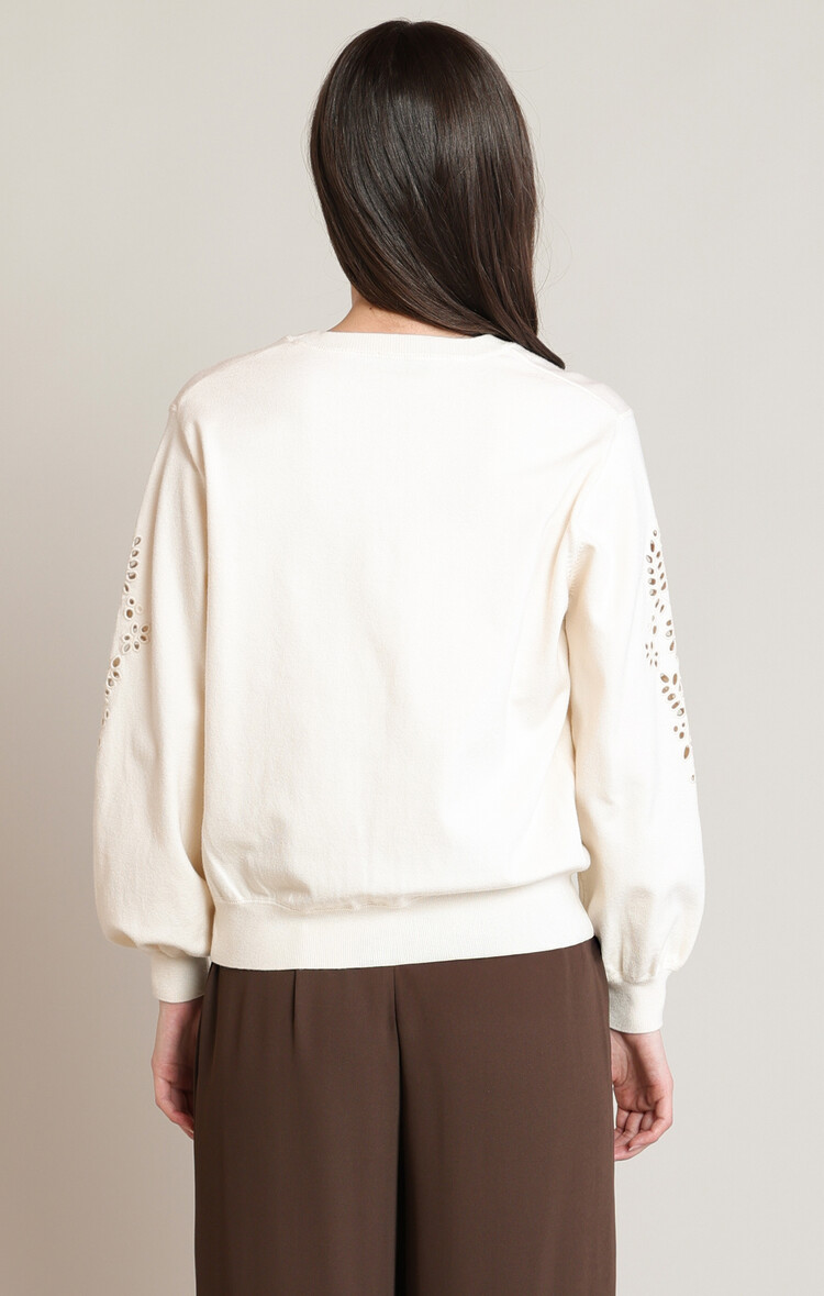 Dex Cutwork Sleeve Crew