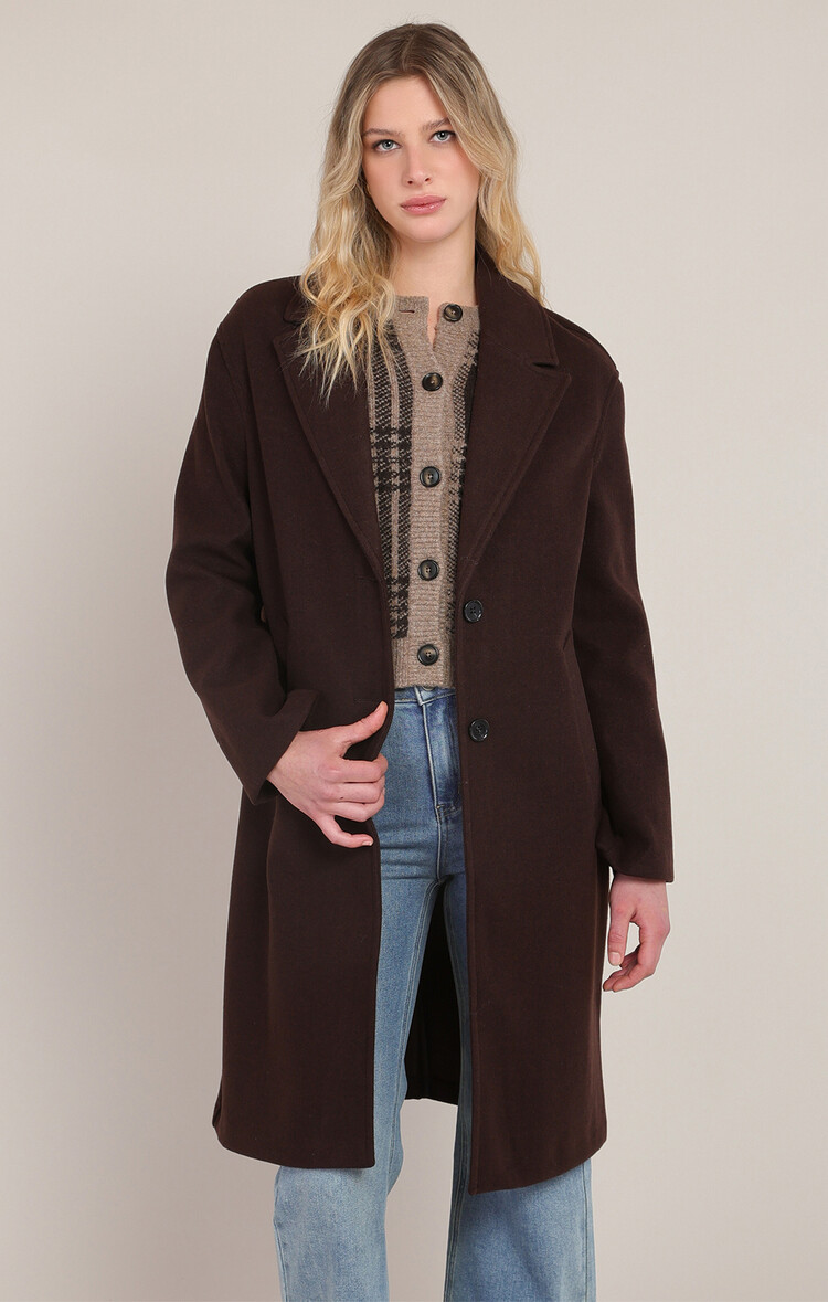 Room 34  Brown Long Soft Coat