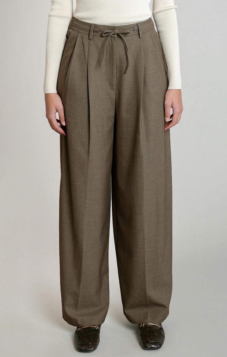 Dex  Taupe Pleated Pants
