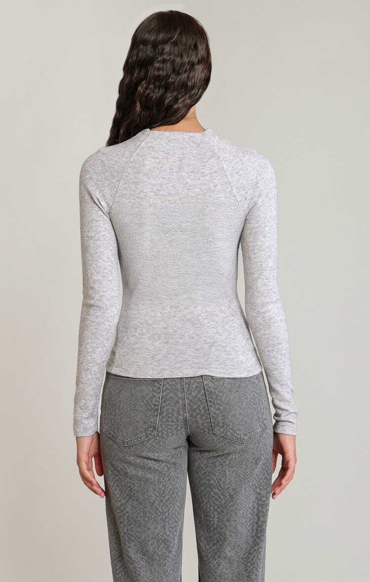 Dex Light Grey Raglan Top