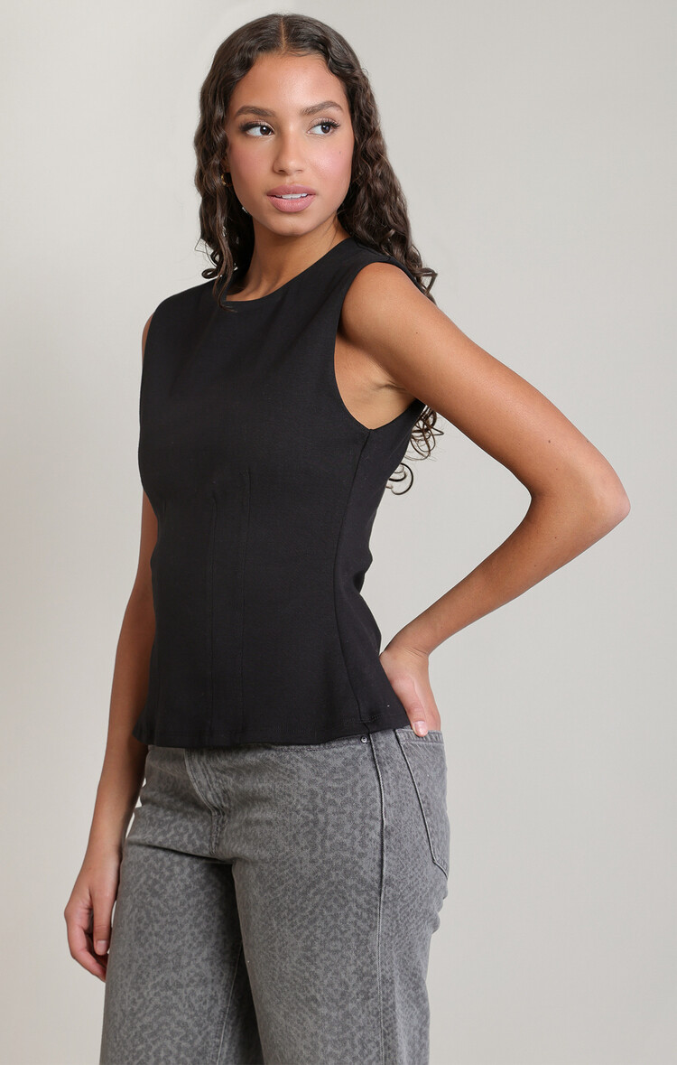 Dex Black Cinch Top