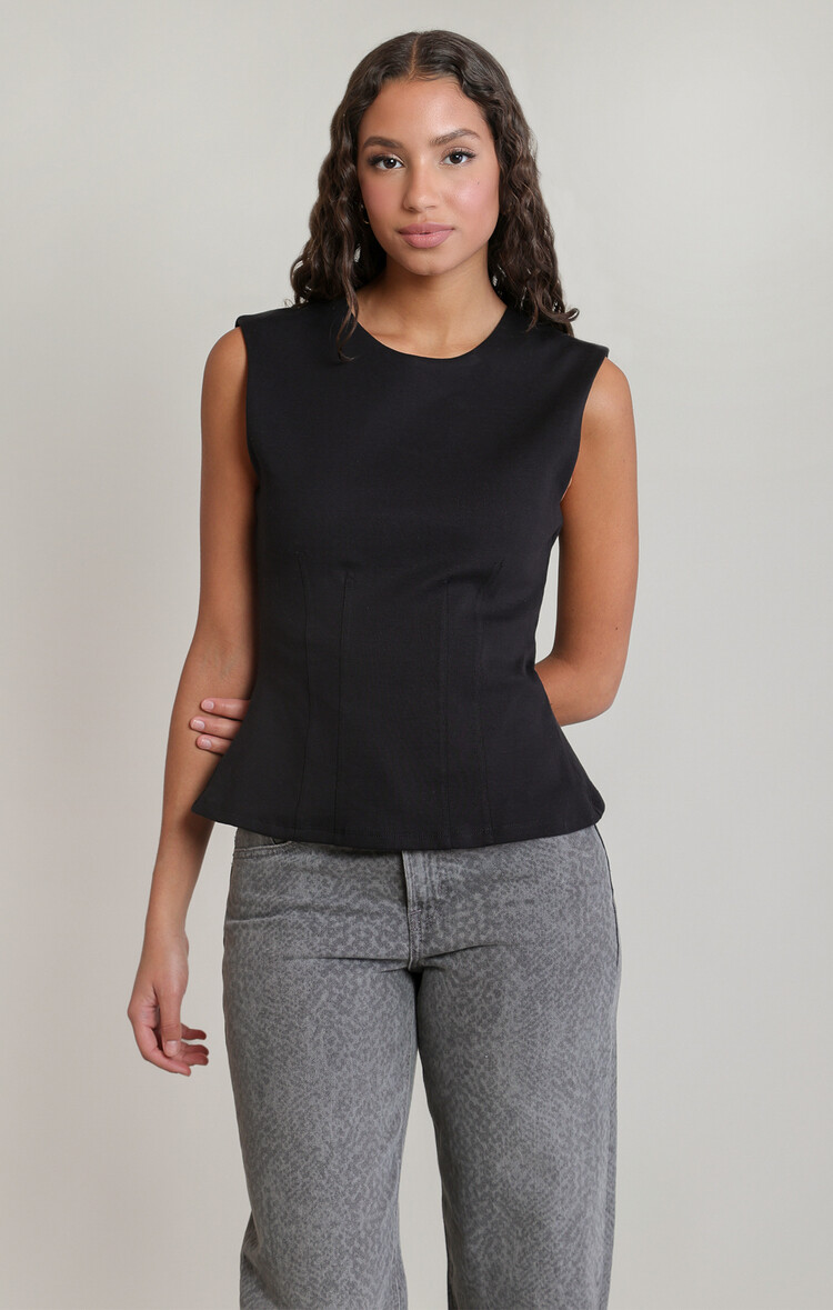Dex Black Cinch Top