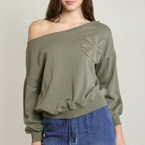 Dex Floral Embroid Sweatshirt