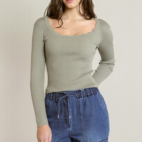 Dex Scallop Long Sleeve Top
