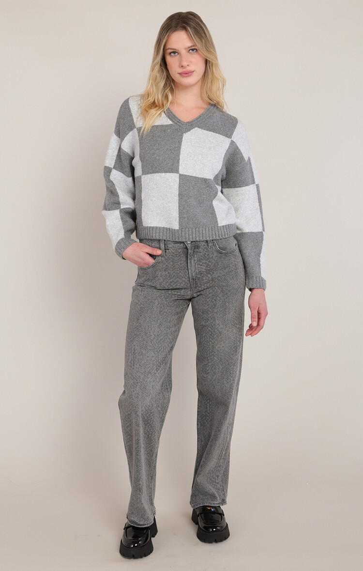 Dex Grey Colourblock Sweater