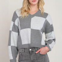 Dex Grey Colourblock Sweater