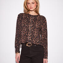 John + Jenn Celine Leopard Cardigan