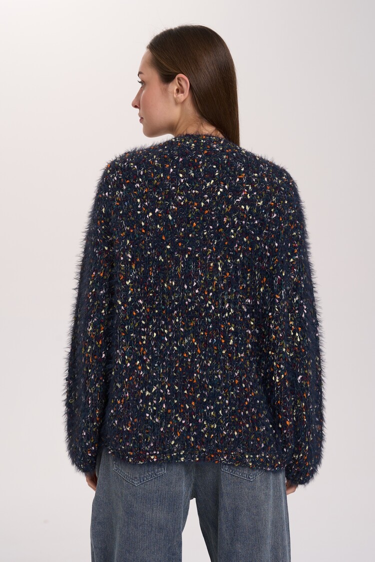 24 Colours Speckled Pullover – Navy & Bordeaux