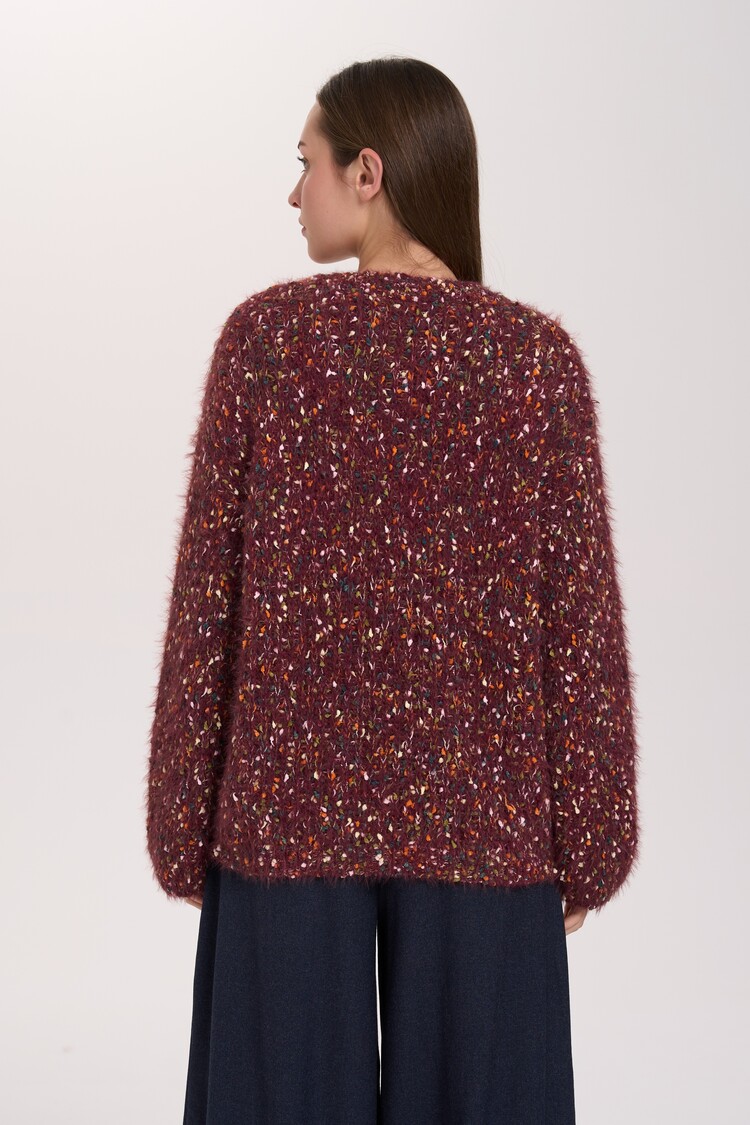 24 Colours Speckled Pullover – Navy & Bordeaux