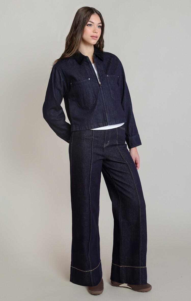 Dex Denim & Corduroy Collar Jacket