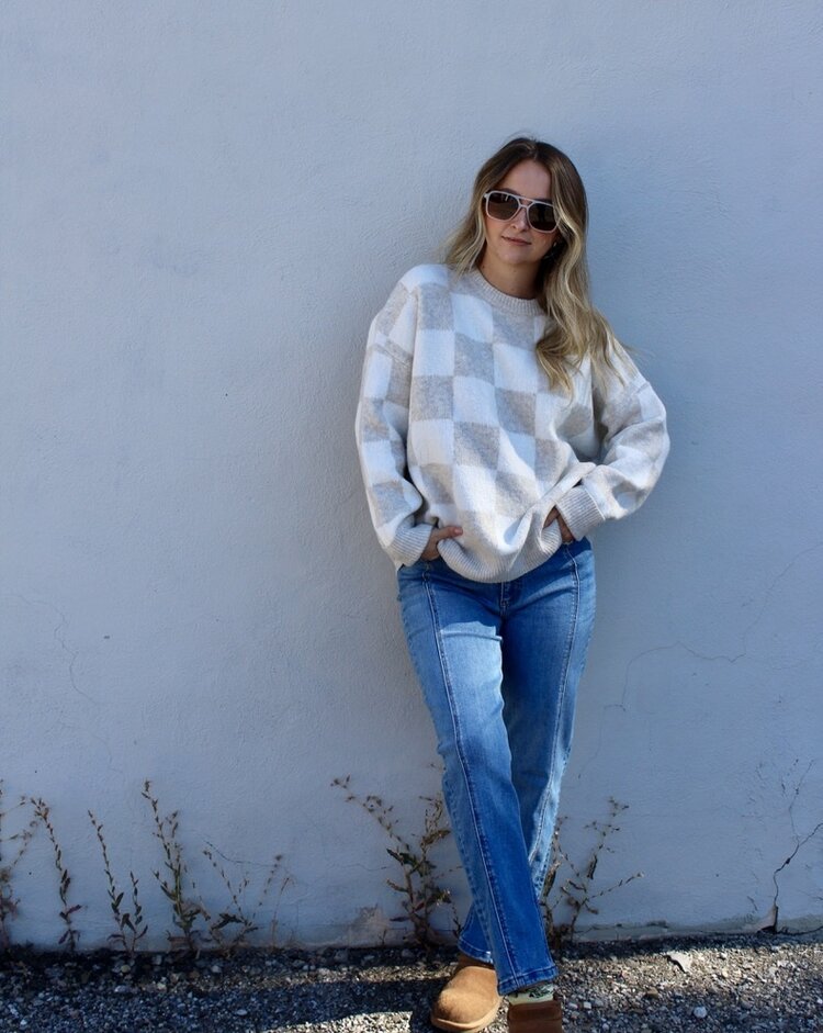 John + Jenn Hugo Check Sweater