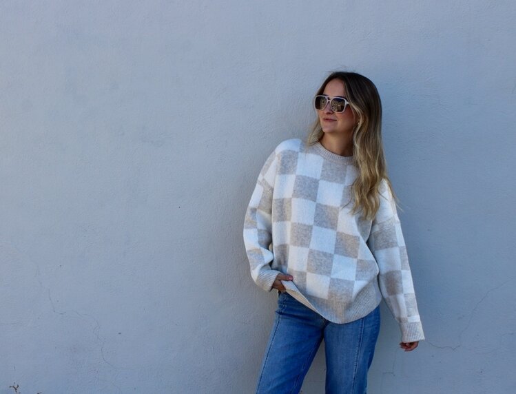 John + Jenn Hugo Check Sweater