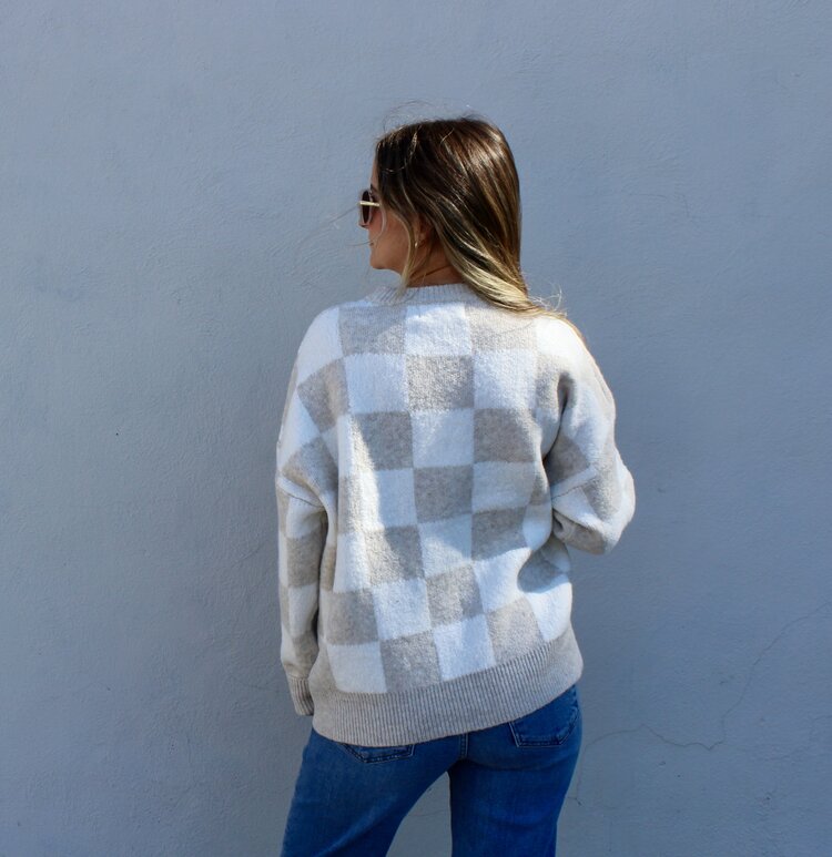 John + Jenn Hugo Check Sweater