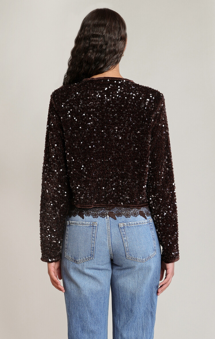 Dex Chocolate Sequin Jacket