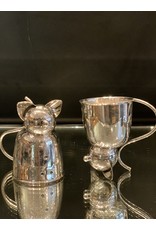 Napier Jigger Silver Plate Cat with Bell (One Piece)
