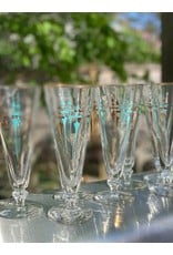 Libbey Pilsner Glasses--Abstract Swords