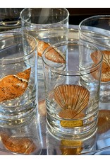 Culver Rocks Glasses 'Shell Specimens, Pink & Gold' (Set of 4)