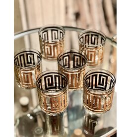 Culver Rocks Rare 'Gold Greek Key' Pattern (Set of 6)