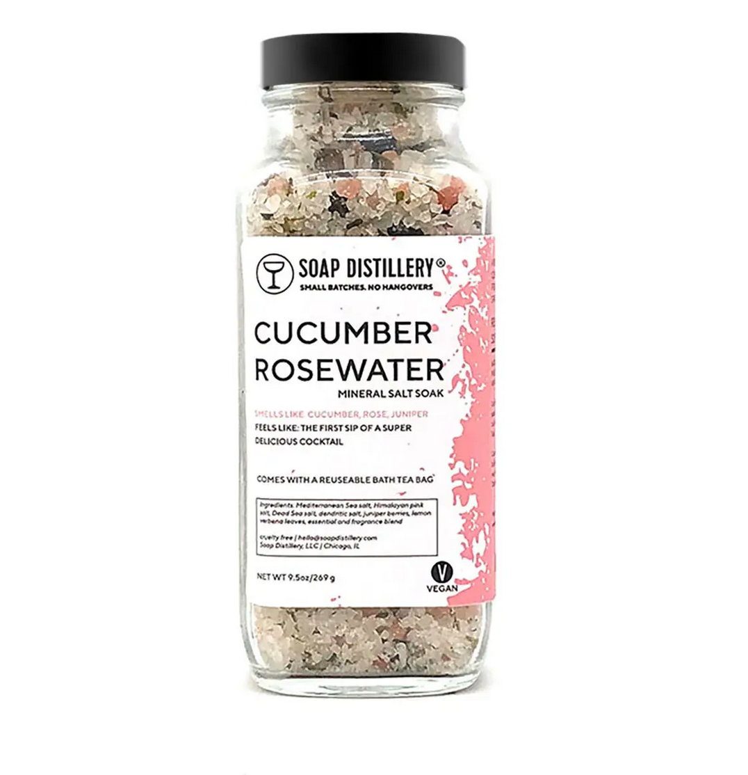 Cucumber Rose Mineral Salt Soak The Brass Owl