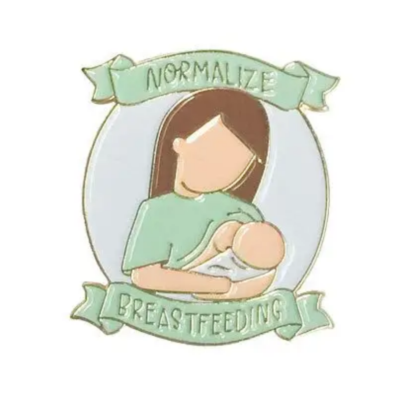 Little Lovelies Studio Normalize Breastfeeding in Vanilla Enamel Pin - FINAL SALE