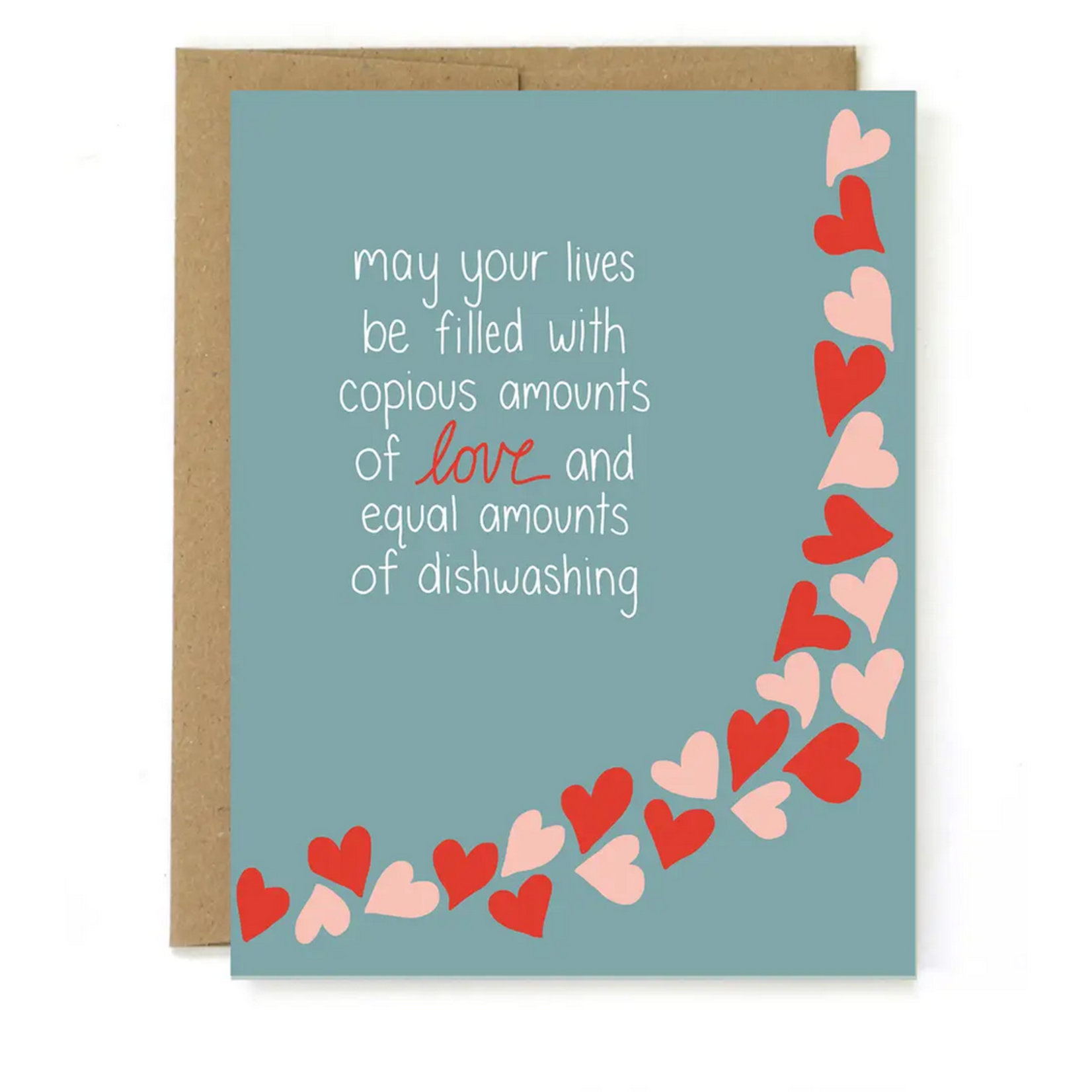 Unblushing Equal Emounts Wedding Card