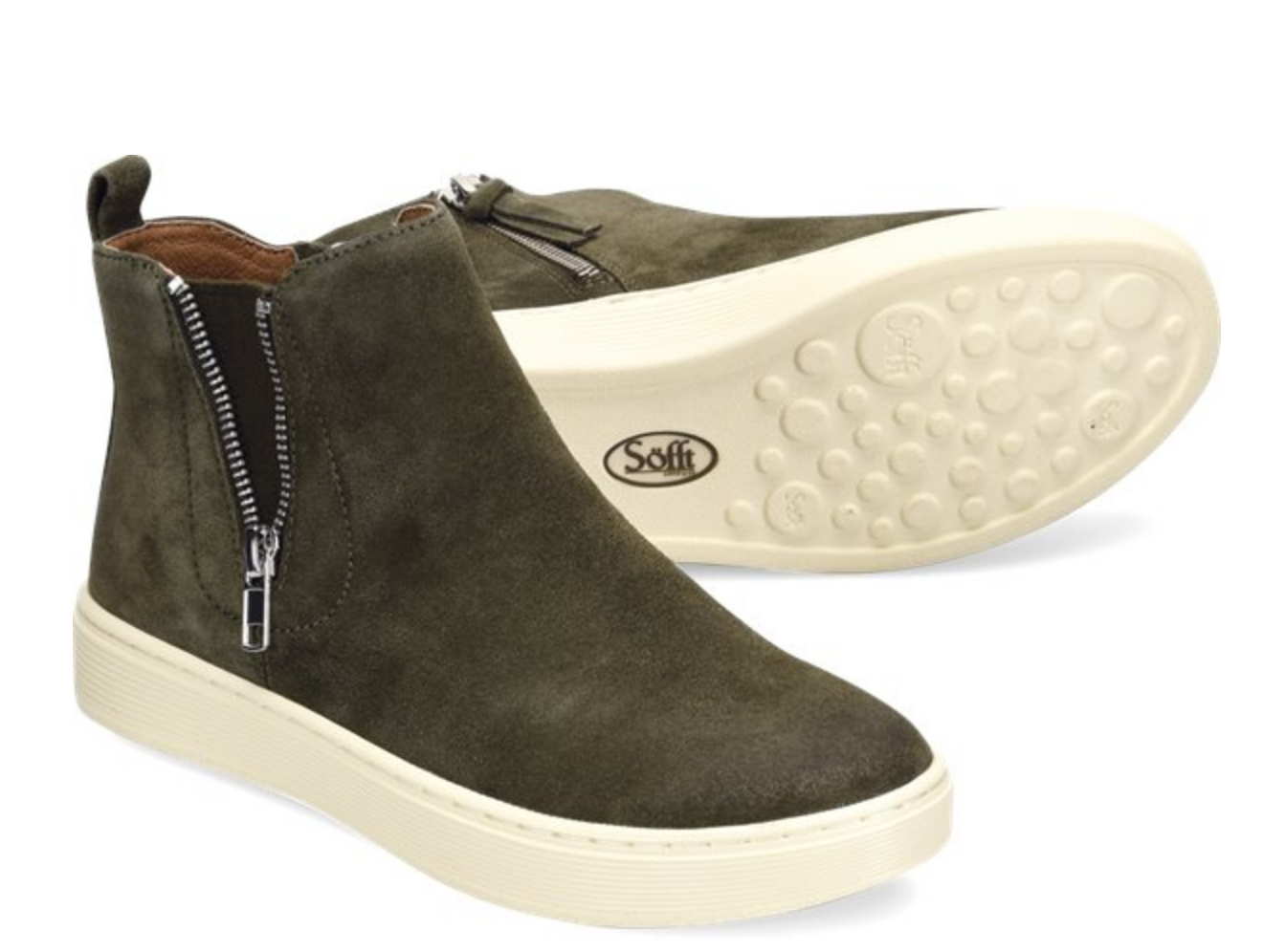 olive suede sneakers