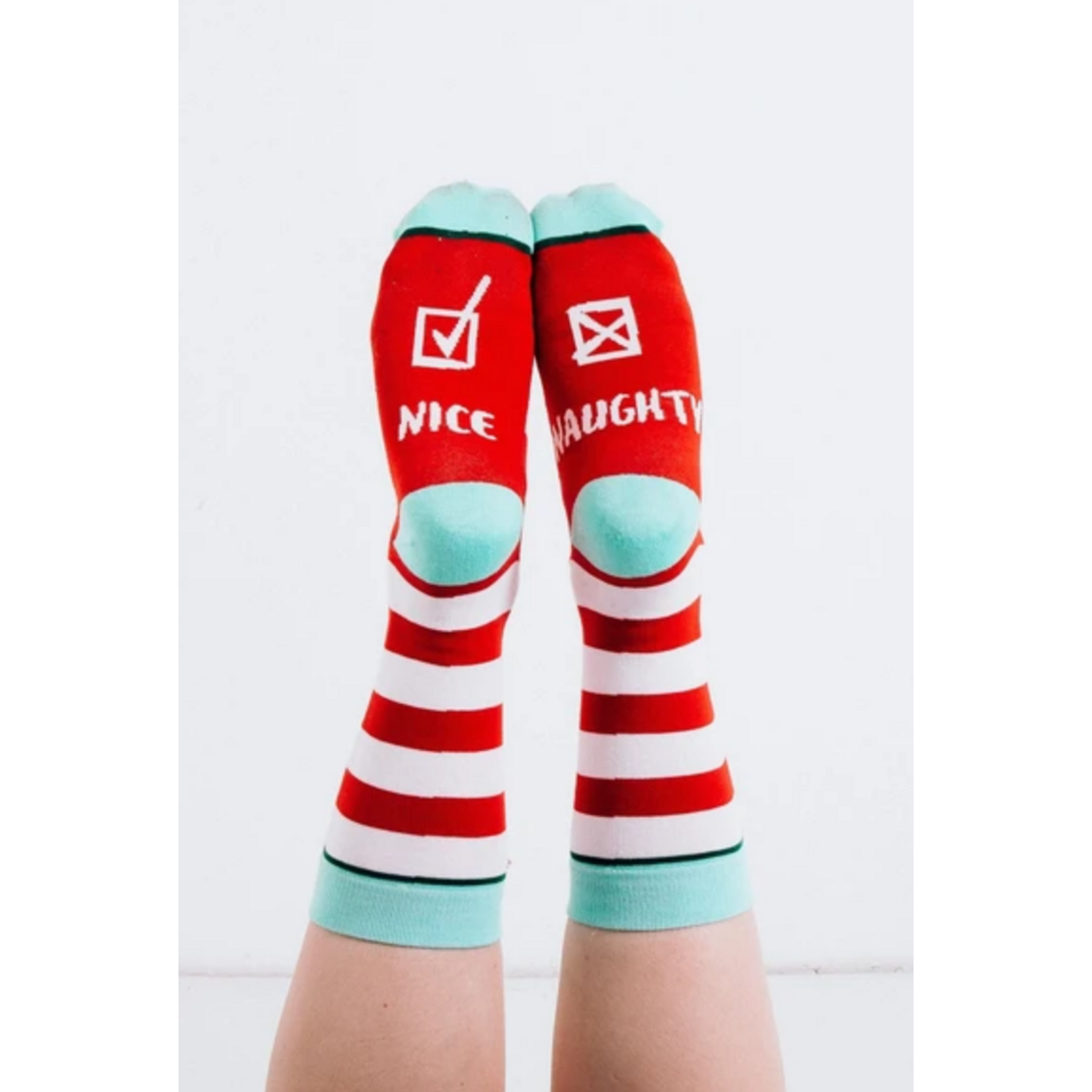 Woven Pear Naughty or Nice Socks