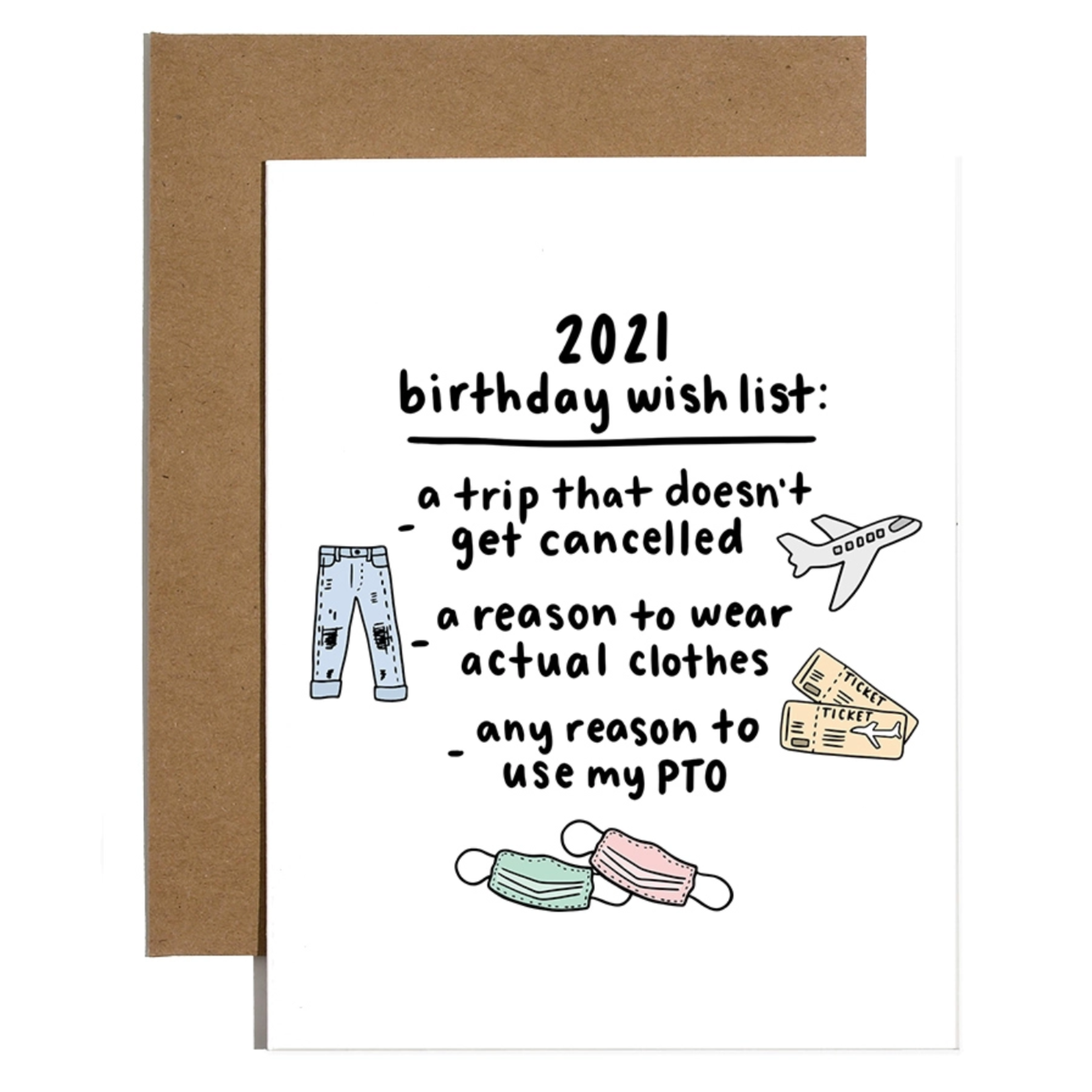 21 Birthday Wishlist Card The Brass Owl