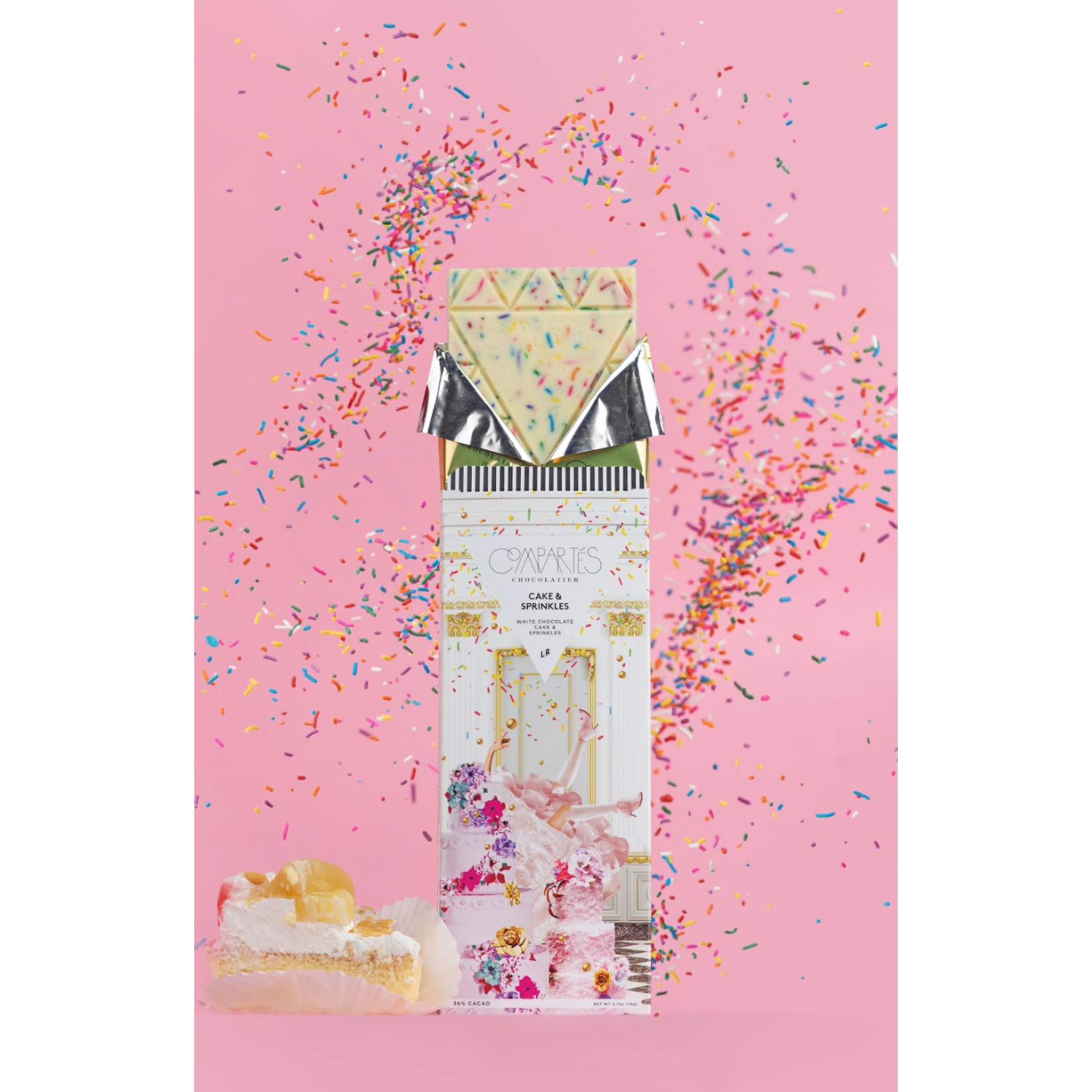Compartes Chocolate Cake and Sprinkles Chocolate Bar