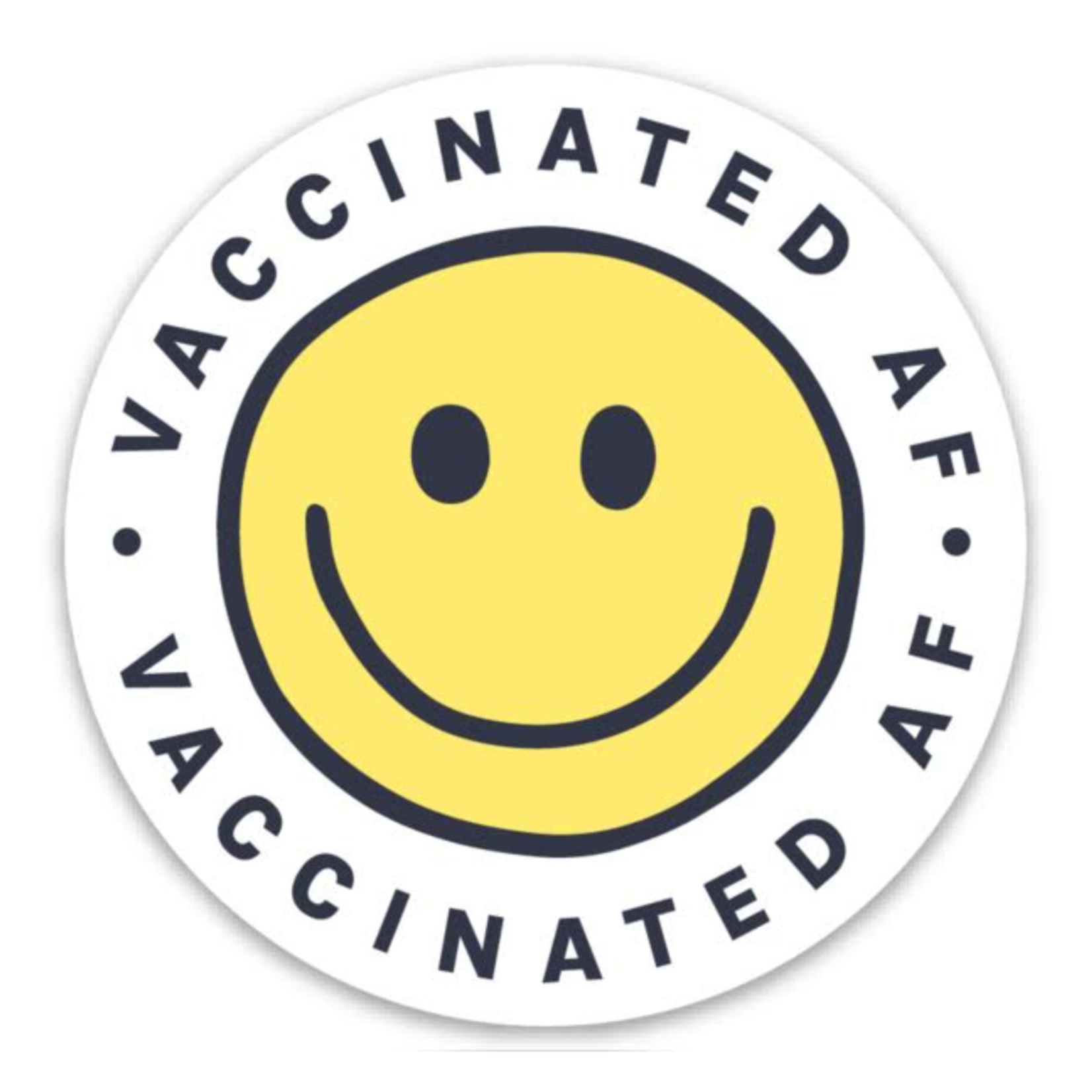Brittany Paige Vaccinated AF Smiley Sticker-FINAL SALE