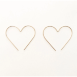 Hooks & Luxe Heart Hoop Earrings- Gold Fill