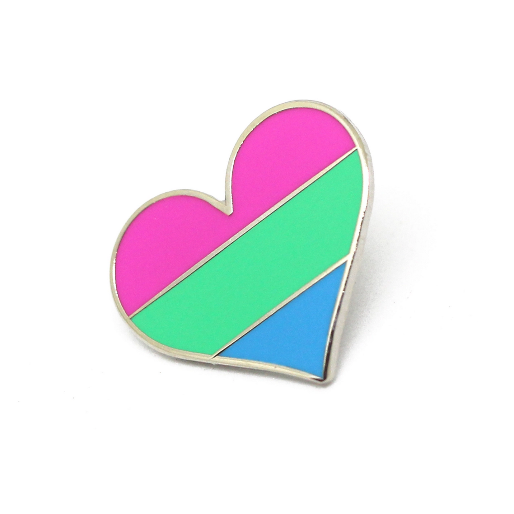 Compoco Polysexual Flag Heart Enamel Pin