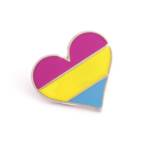 Compoco Pansexual Flag Heart Pin