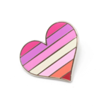 Compoco Lesbian Flag Heart Enamel Pin