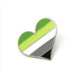 Compoco Aromantic Flag Heart Pin