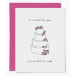 Tiny Hooray Wedding Cake Card