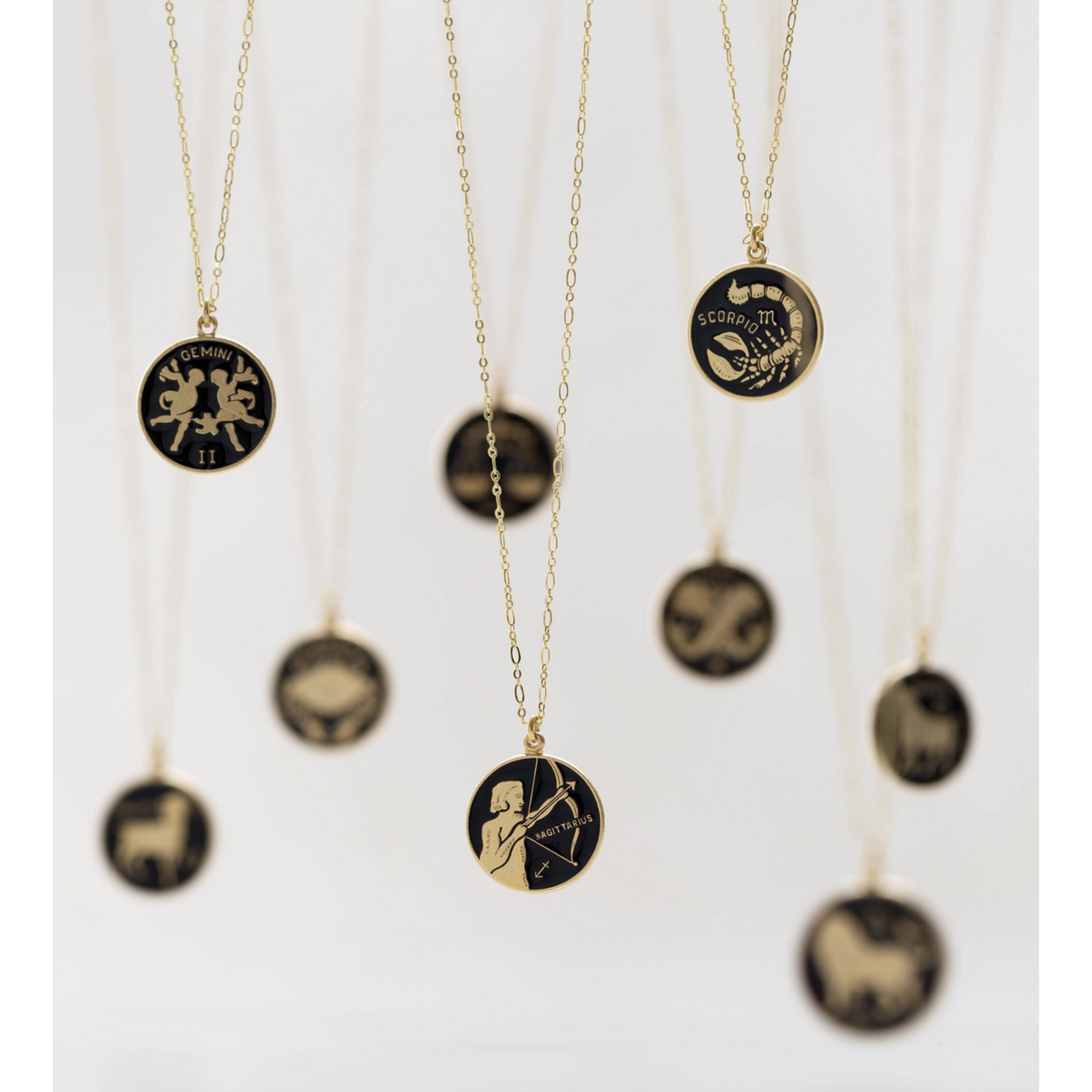 Amano Studio Black Enamel Zodiac Necklace