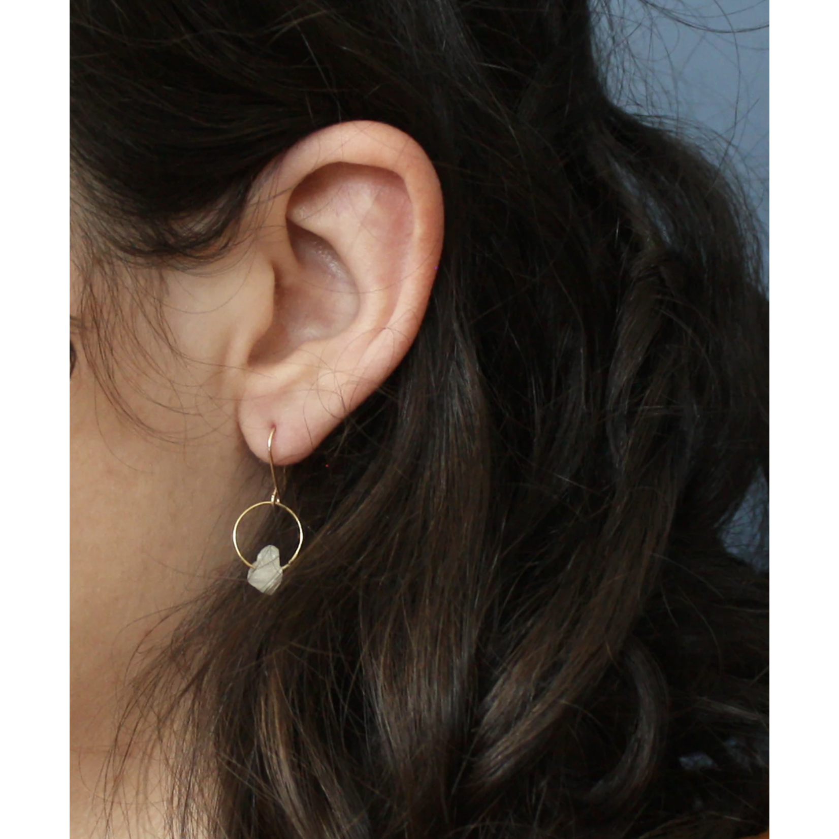 Emilie Shapiro Birthstone Earring-March(Aquamarine)