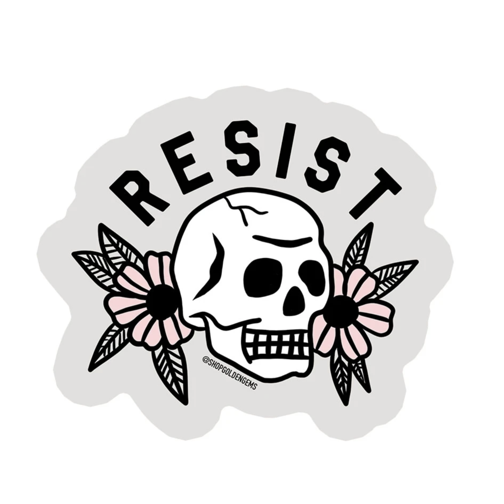 Golden Gems Resist Sticker
